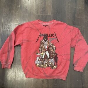 Metallica Red V-Neck Sweater